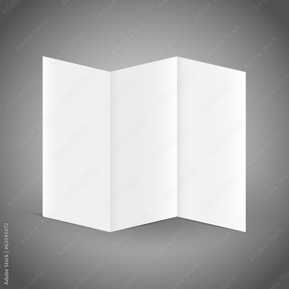Blank white folding paper flyer_1 Blank white folding paper flyer_1