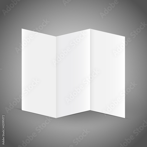 Blank white folding paper flyer_1 photo
