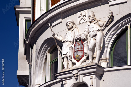 Bild auf Leinwand Bergarbeiterdenkmal Freiberg Sachsen