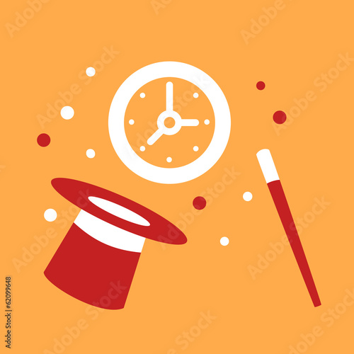 hat magician  Clock.