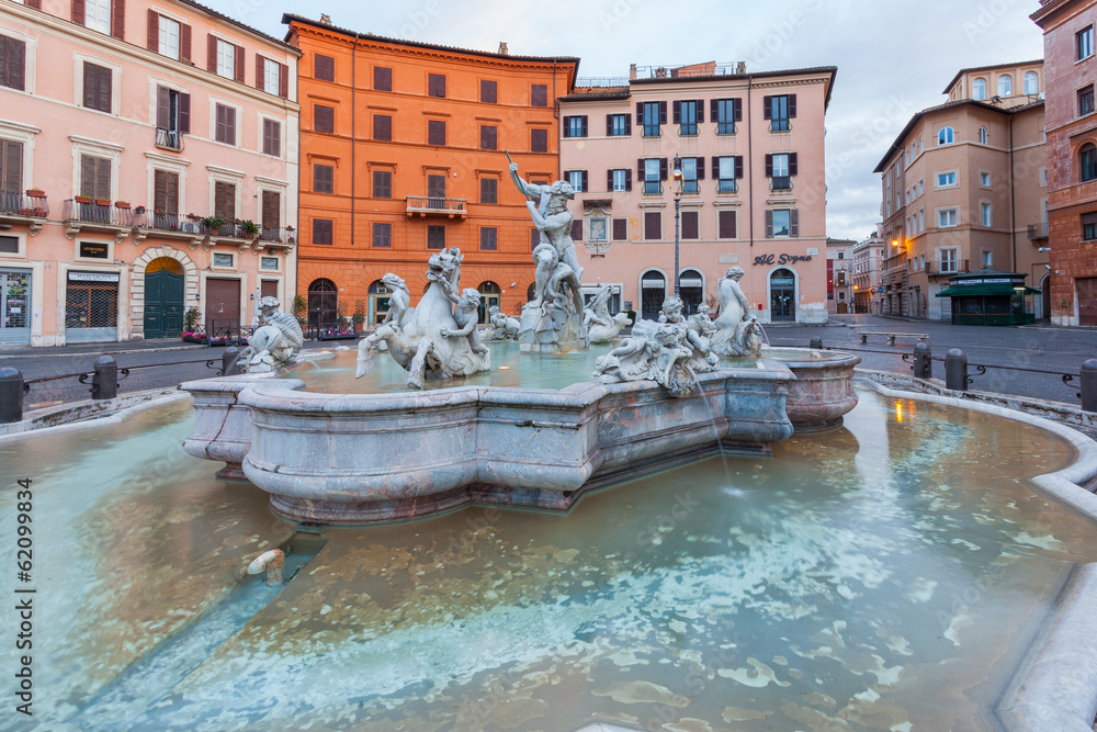 Fontana del Nettuno, Piazza Navona, Roma.