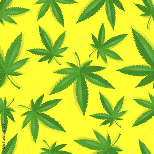Seamless marijuana cannabis pattern