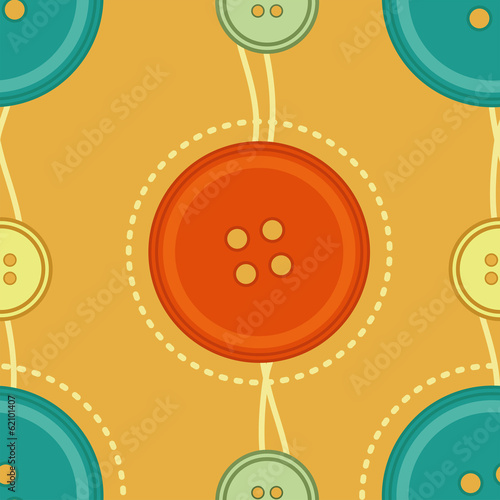 Vector seamless pattern of buttons