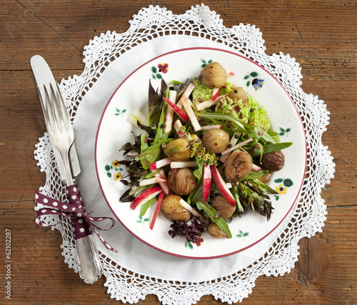 Edelkastanien Salat