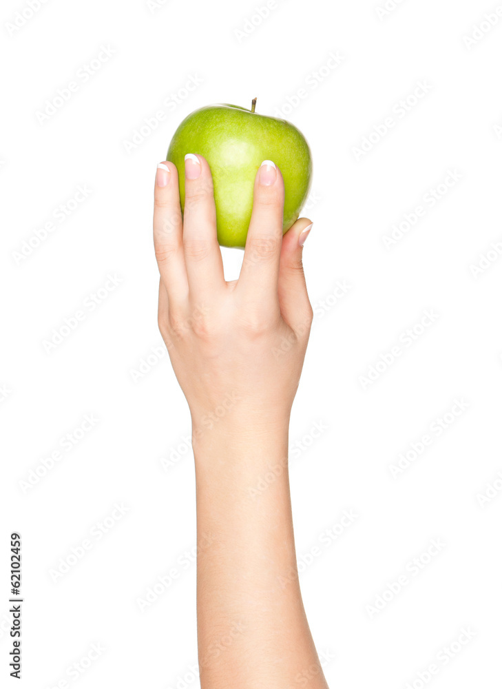 Hand with apple Hand with apple