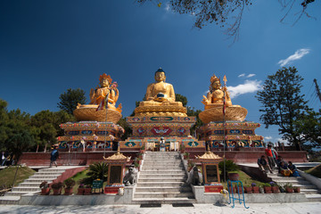 Handdoek met foto Nepal Traditionele sculpturen in Kathmandu  © Bittner KAUFBILD.de