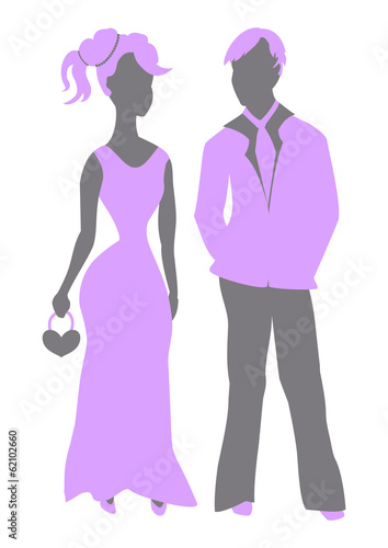 Mann und Frau in Abendgarderobe