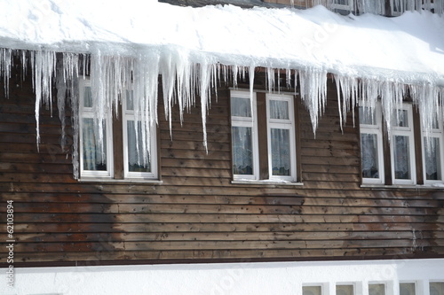 icicles on a roof