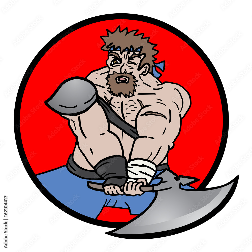 Man and axe Man and axe