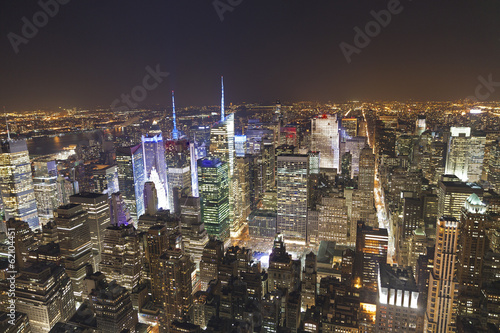 Panoramic view of Manhattan New York looking north from midtown #62104451