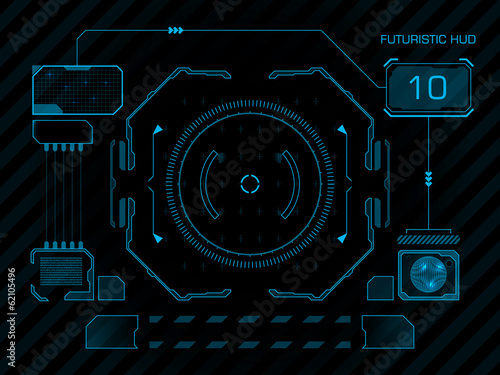 Futuristic user interface HUD