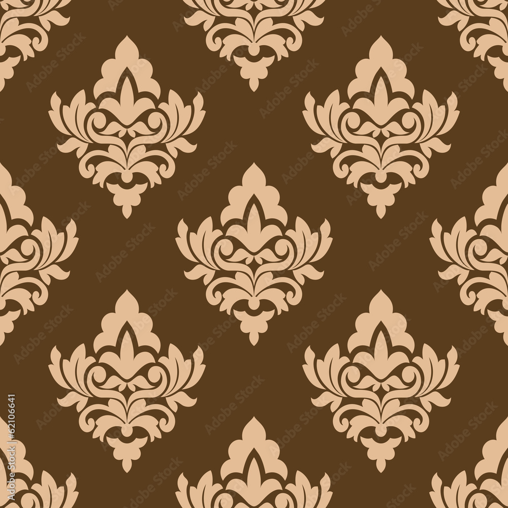 Seamless pattern with floral arabesques Seamless pattern with floral arabesques