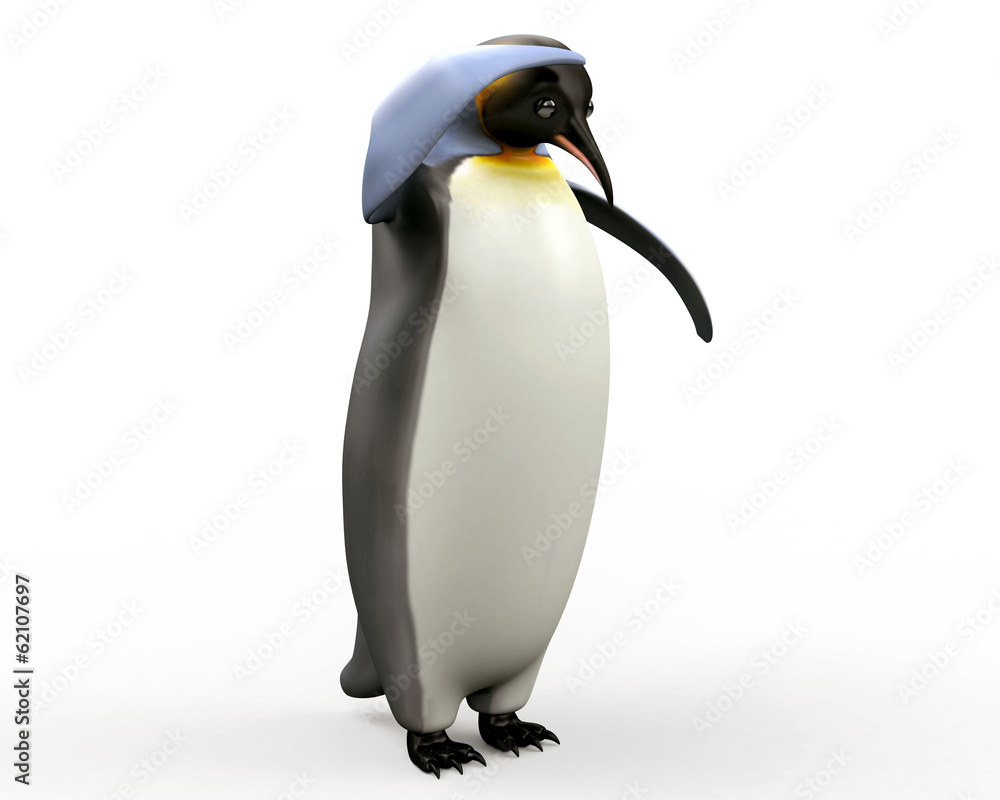 Fototapeta premium Emperor penguins. isolated on white background