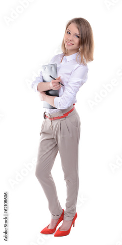 Business woman isolated on ...