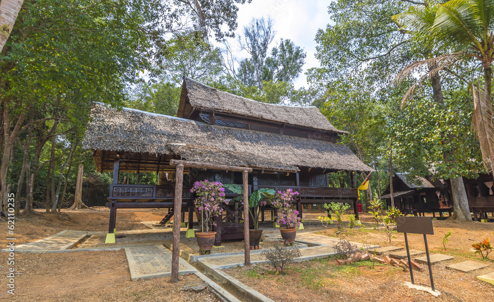 Traditional malay wooden house