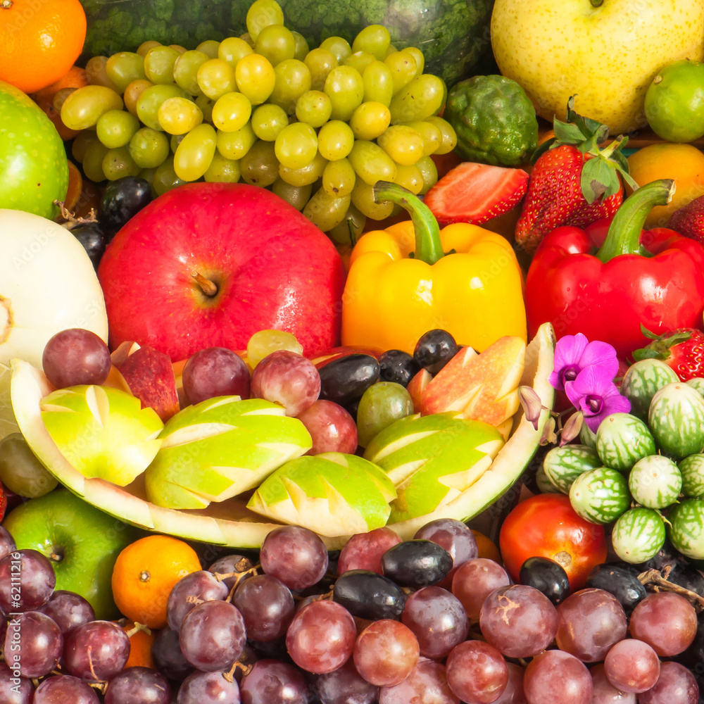 Fruits and vegetables for healthy Fruits and vegetables for healthy