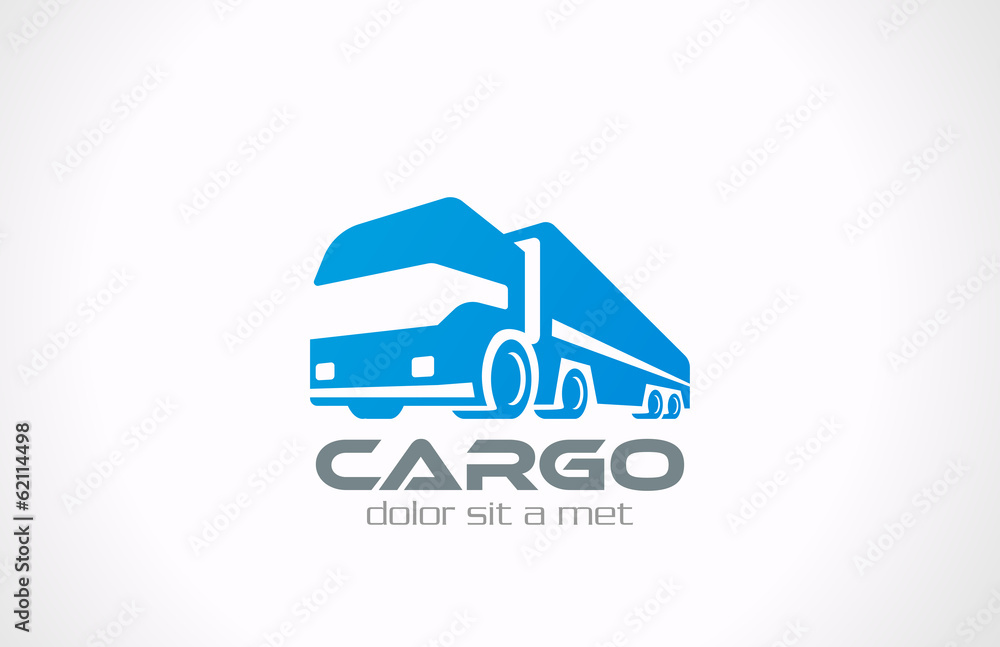 Cargo Truck Logo vector design. Delivery service concept icon Stock ...