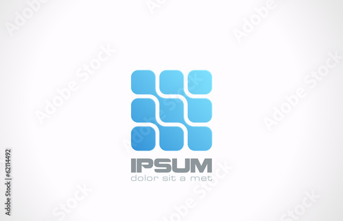 Logo Technology Science Molecule DNA style design