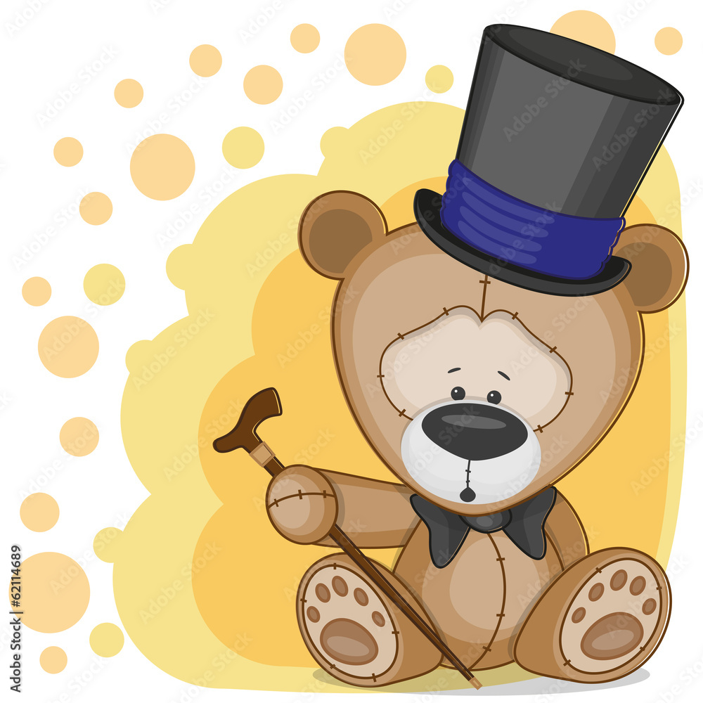 Obraz premium Bear in a hat