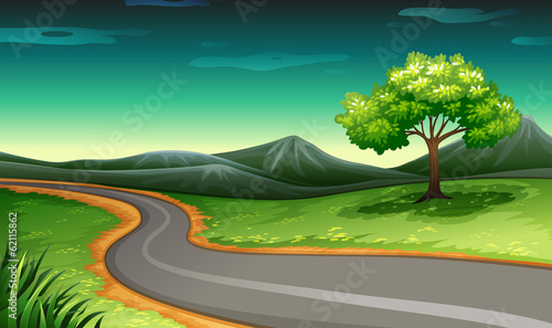 A road going to the mountain