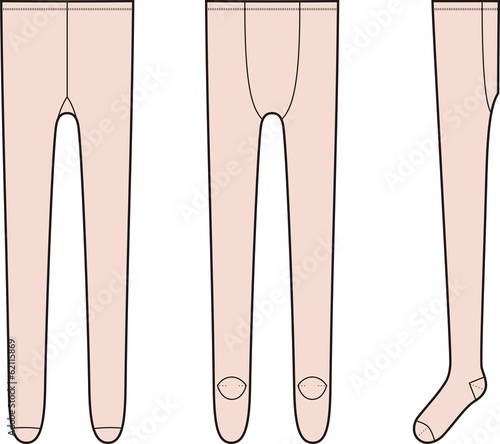 Vector illustration of women's tights