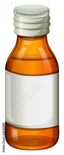 An orange medical bottle