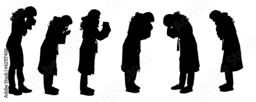 Vector silhouette of a woman.