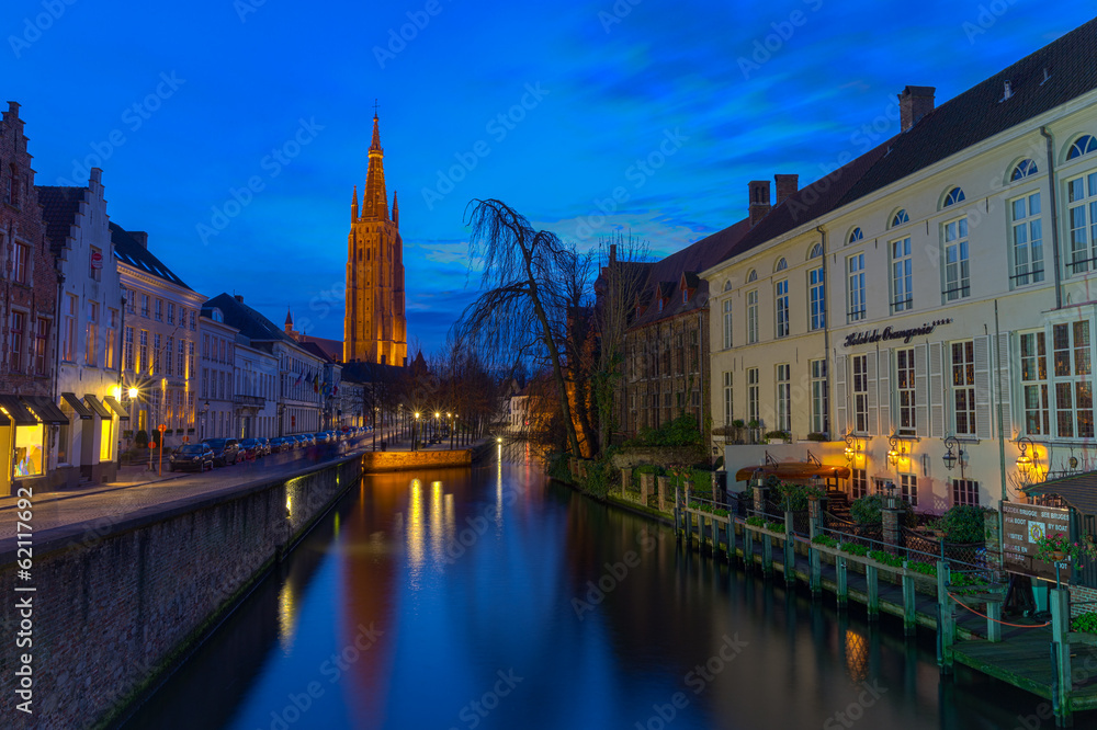 city hall of Brugge / Bruges in Belgium