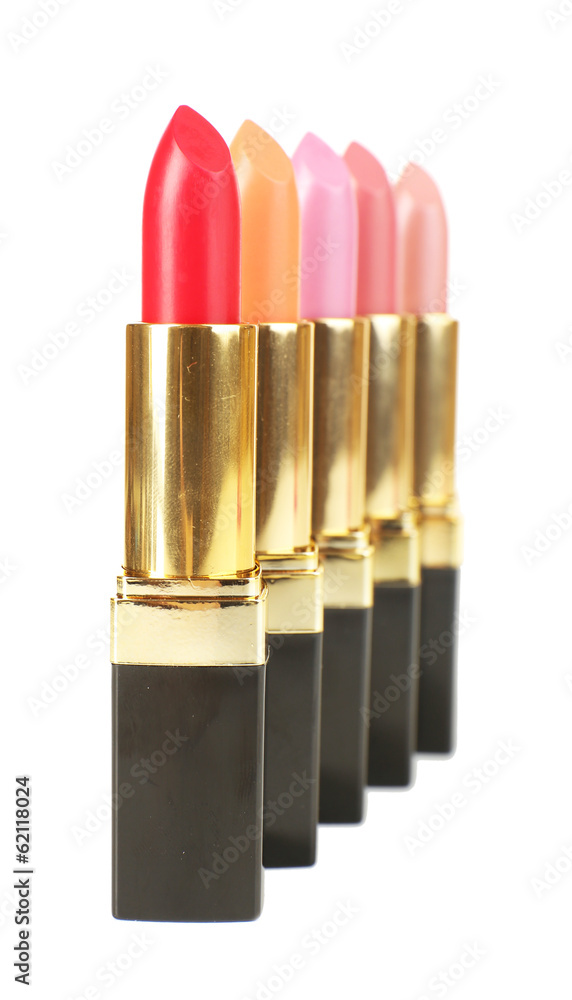 Beautiful lipsticks isolated on white Beautiful lipsticks isolated on white