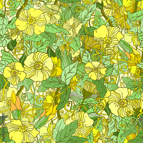 Fototapeta Naklejka Na Ścianę i Meble -  Abstract flower seamless pattern background