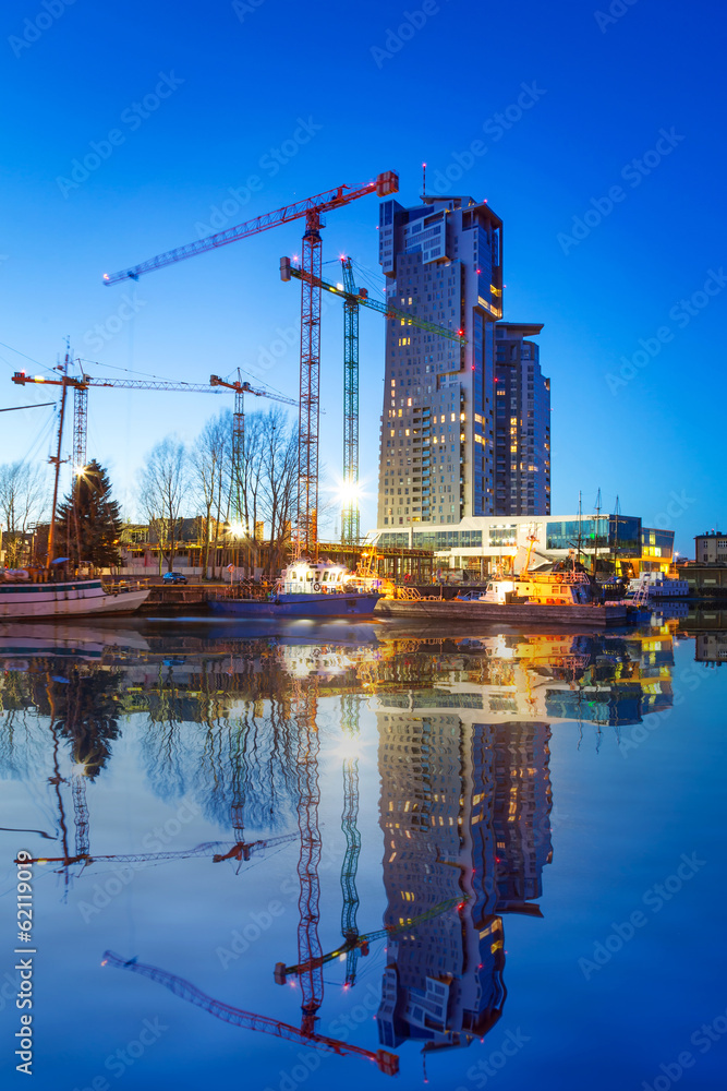 Fototapeta premium Sea Towers skyscraper in Gdynia, Poland