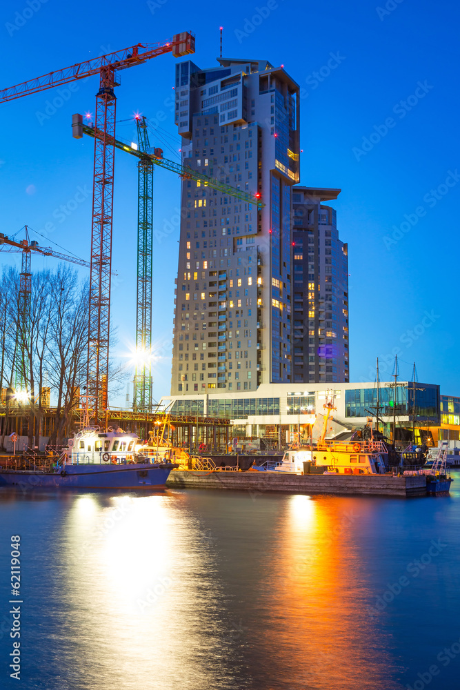 Fototapeta premium Sea Towers skyscraper in Gdynia, Poland