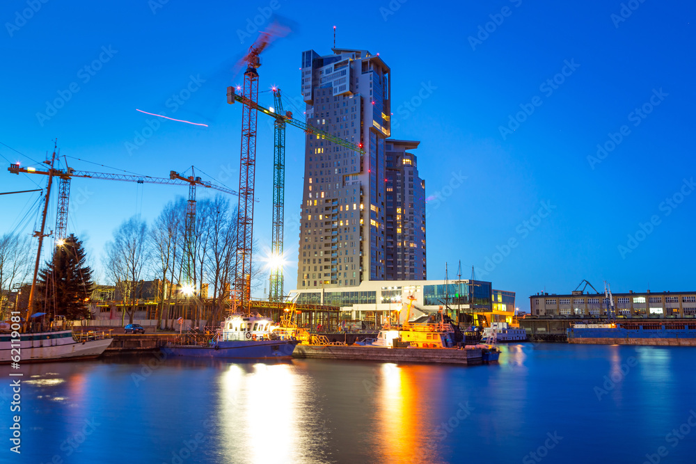 Fototapeta premium Sea Towers skyscraper in Gdynia, Poland