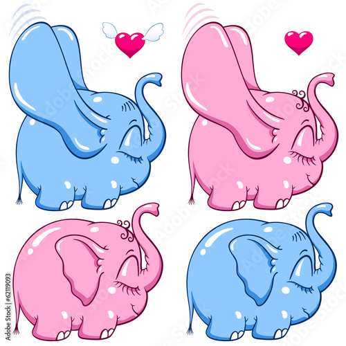 baby elephant in love set