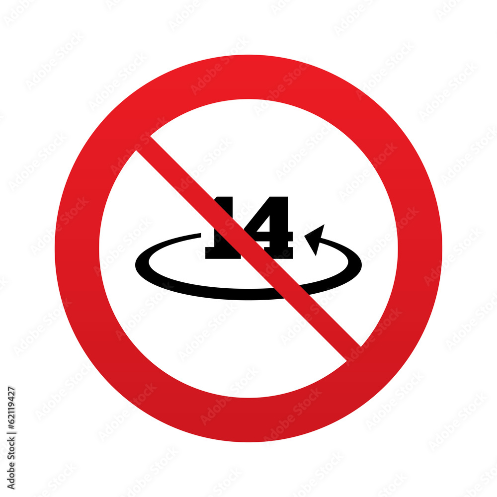 Return of goods within 14 days sign icon. Return of goods within 14 days sign icon.