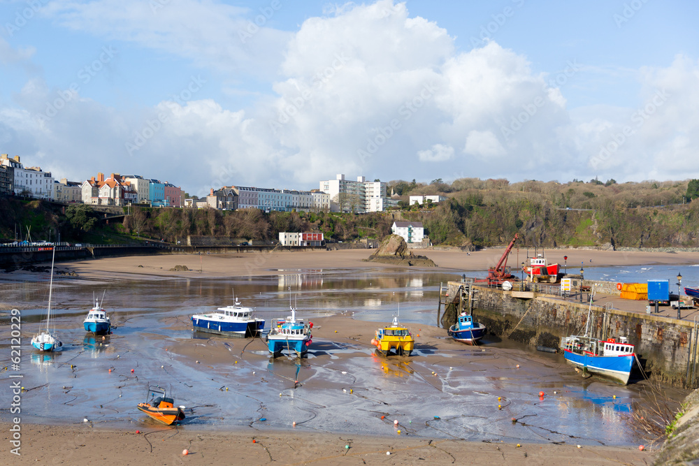 Fototapeta premium Low tide Tenby Pembrokeshire Wales