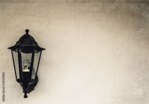 wall lamp with background photo