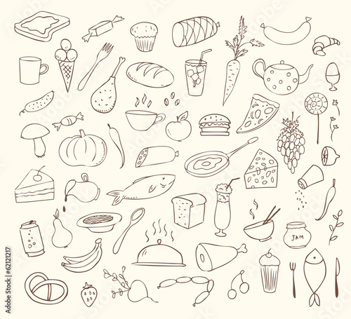 food and cooking vector set