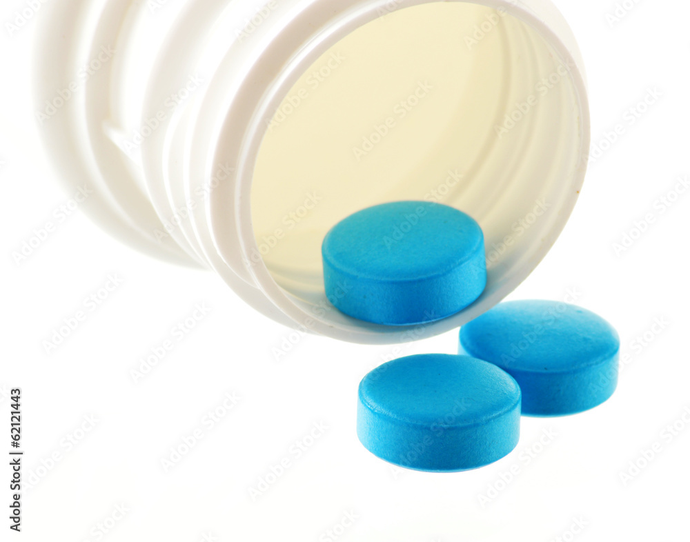 Composition with drug pills isolated on white background Composition with drug pills isolated on white background