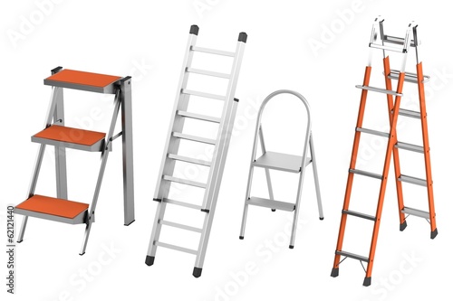 realistic 3d render of ladders