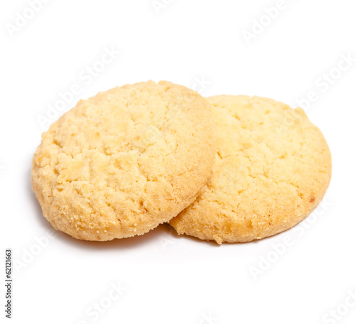 Milk cookies isolated on white background