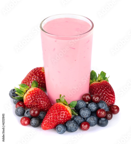 Fresh berries fruit and smoothies