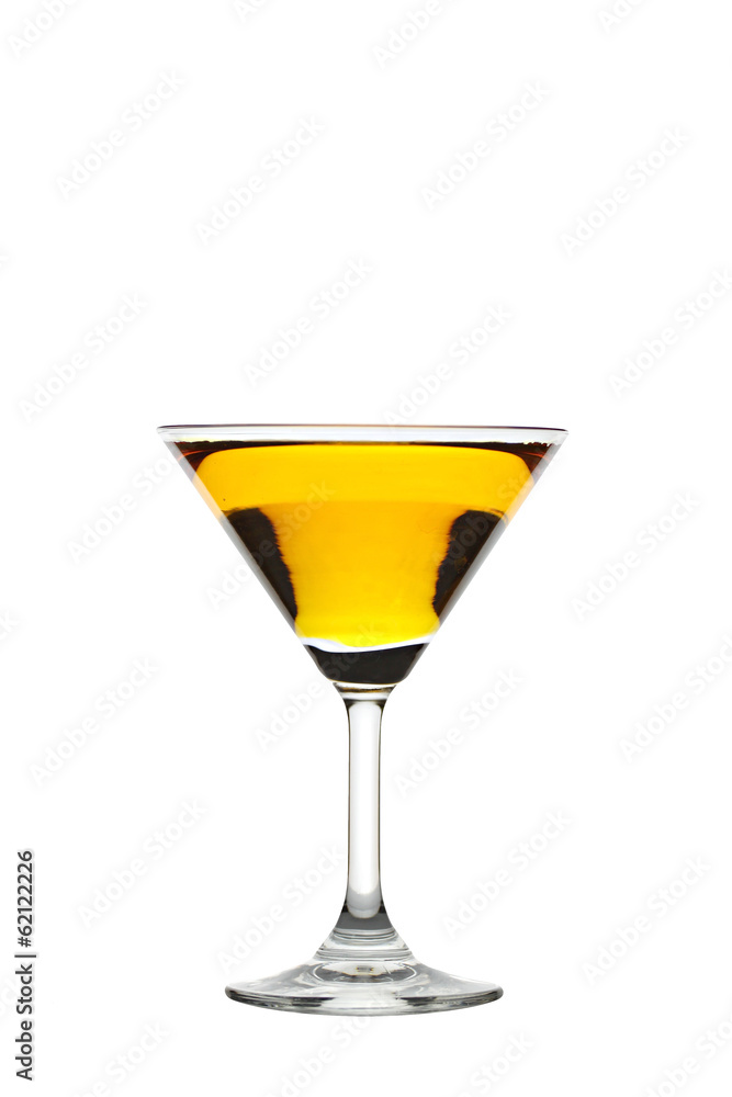 Yellow water in wine glass of isolated. Yellow water in wine glass of isolated.