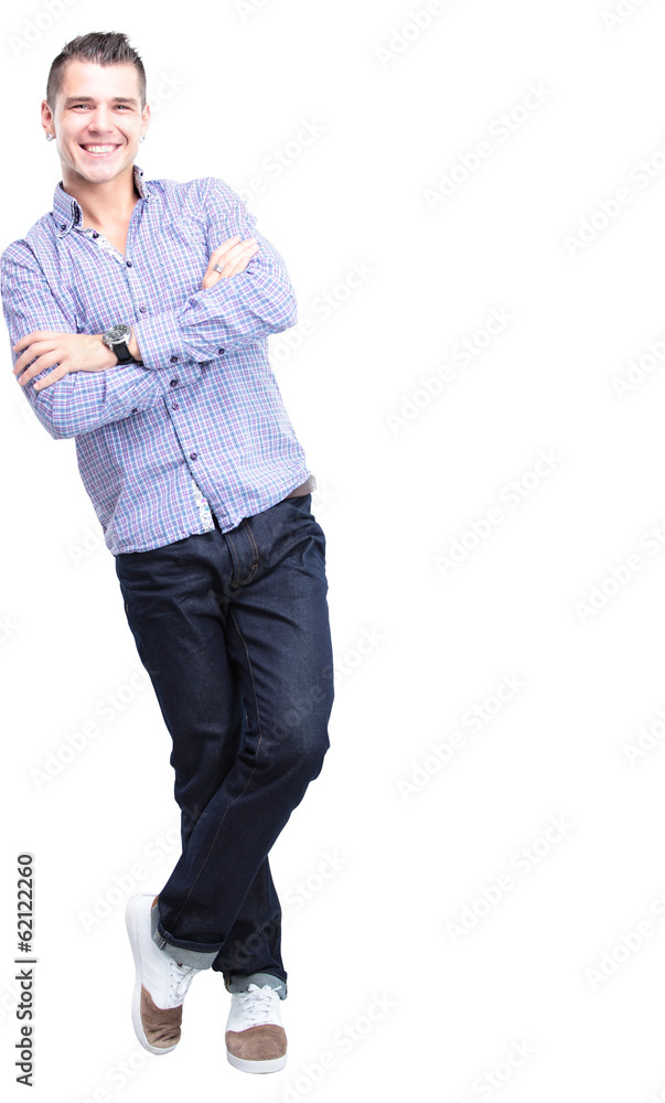 Fototapeta premium Handsome casual man smiling