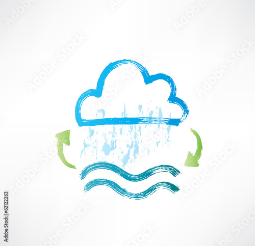 Brush water cycle icon.