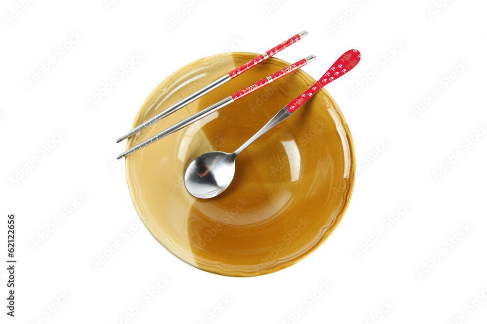 Eating Accessories of spoon,chopsticks and bowl. Eating Accessories of spoon,chopsticks and bowl.