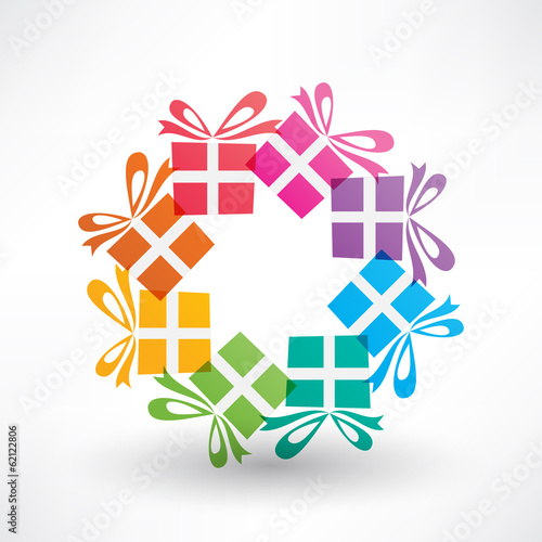 Colored corcle of gifts
