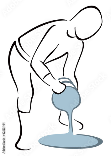 Pouring cement