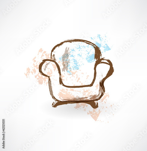 chair grunge icon.