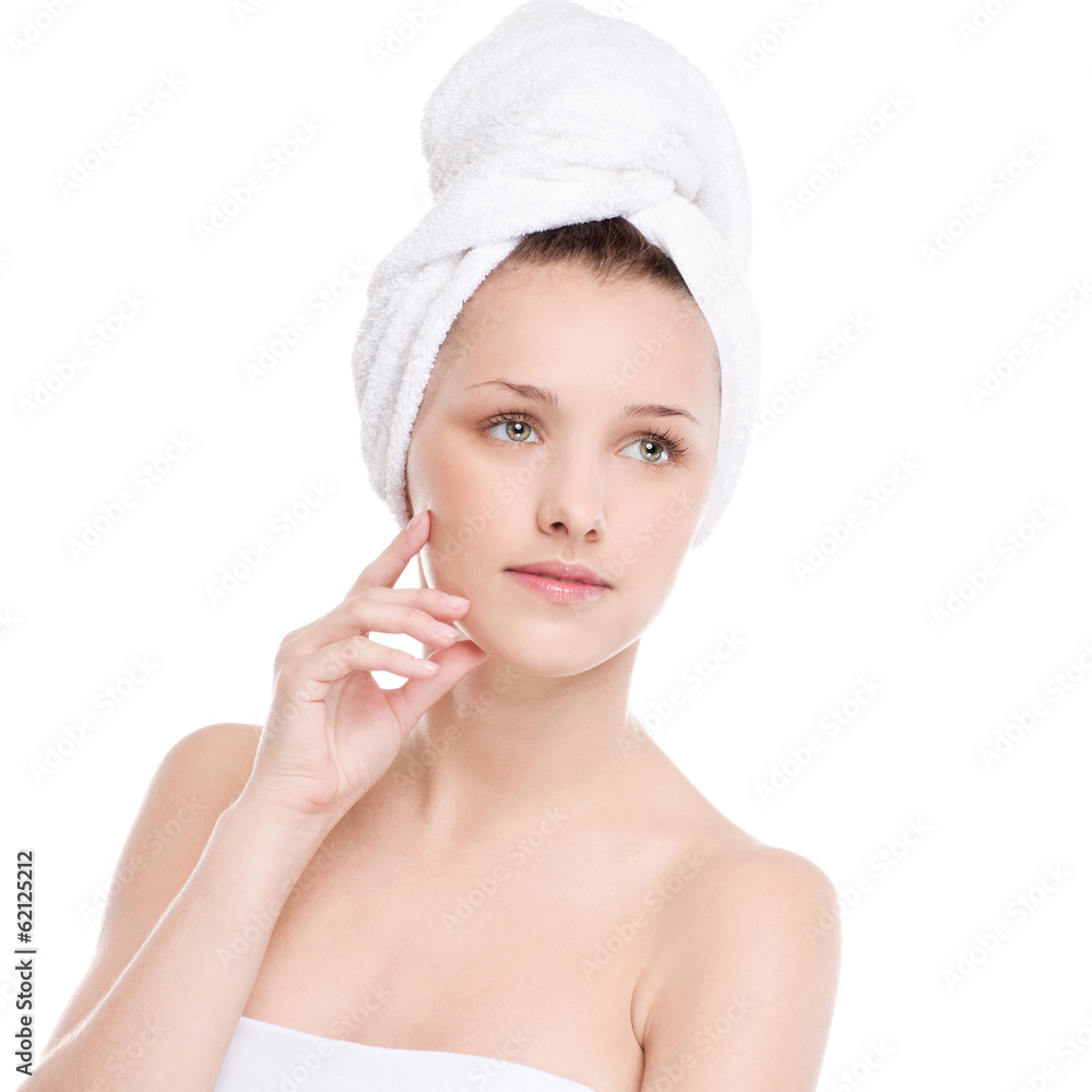 Portrait of young woman with perfect skin Portrait of young woman with perfect skin